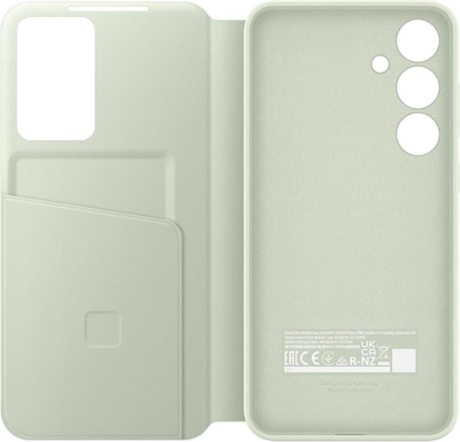 Olive green wallet pouch for Samsung S24 Plus - back case for Samsung S24 Plus