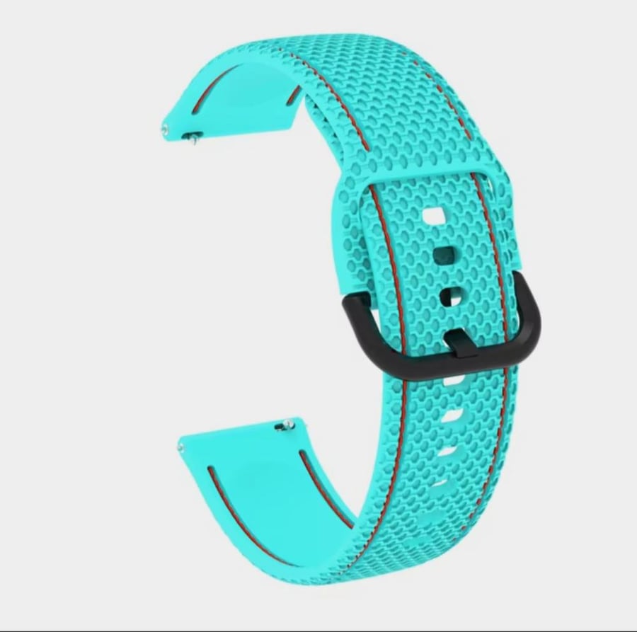 T-Strap Silicone Wristbands 20mm - Quick Release Waterproof Replacement Watch Band Rubber Light Green, WITHOUT DELIVERY CHARGES