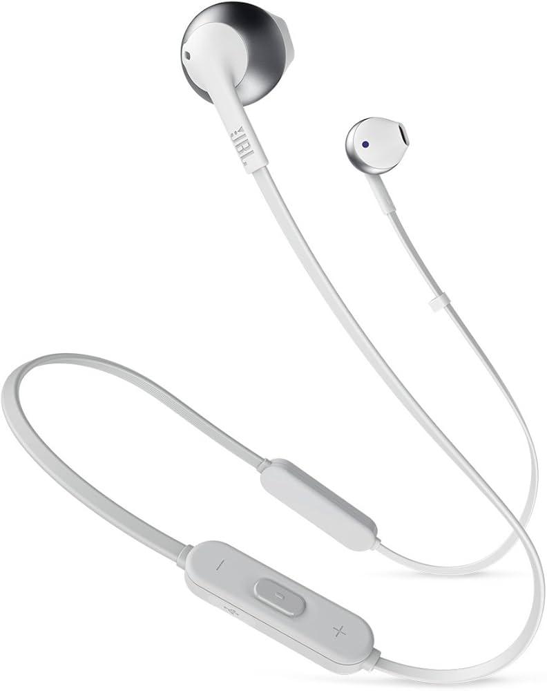 سماعات أذن لاسلكية JBL Tune 205BT باللون الرمادي والأبيض / Headphones Wireless In-Ear JBL Tune 205BT  Grey white color