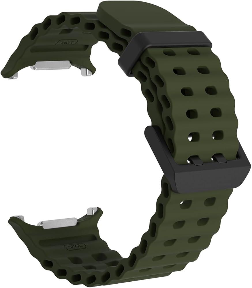 Silicone Strap for Vwar Watch 7 Ultra & Samsung Galaxy Watch Ultra 47mm Band DARK GREEN, without delivery charges
