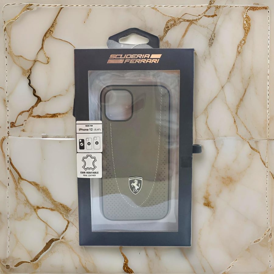 mbORIGINAL FERRARI iPHONE 12 (5.4) PROTECTIVE CASE SLIM PROFILE, DROP PROTECTION, EASY SNAP-ON , WITOUT DELIVERY CHARGES