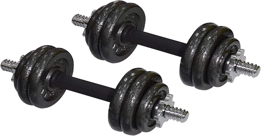 Active8 15 kg Cast Iron Dumbbells Set