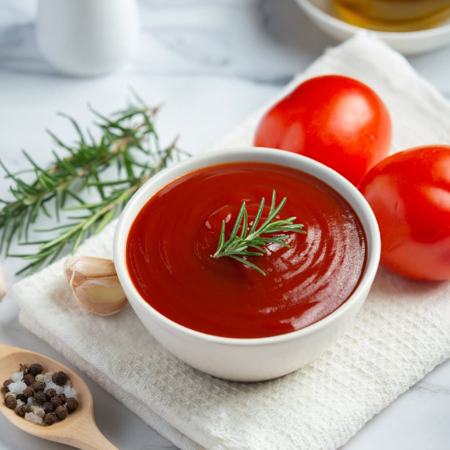 كاتشب طماطم عضوي (طبيعي 100%) بدون سكر مضاف – 490 جم | ريجانو