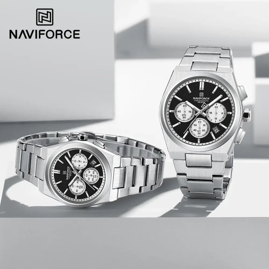 ساعة زوجية NAVIFORCE فولاذ مقاوم للماء