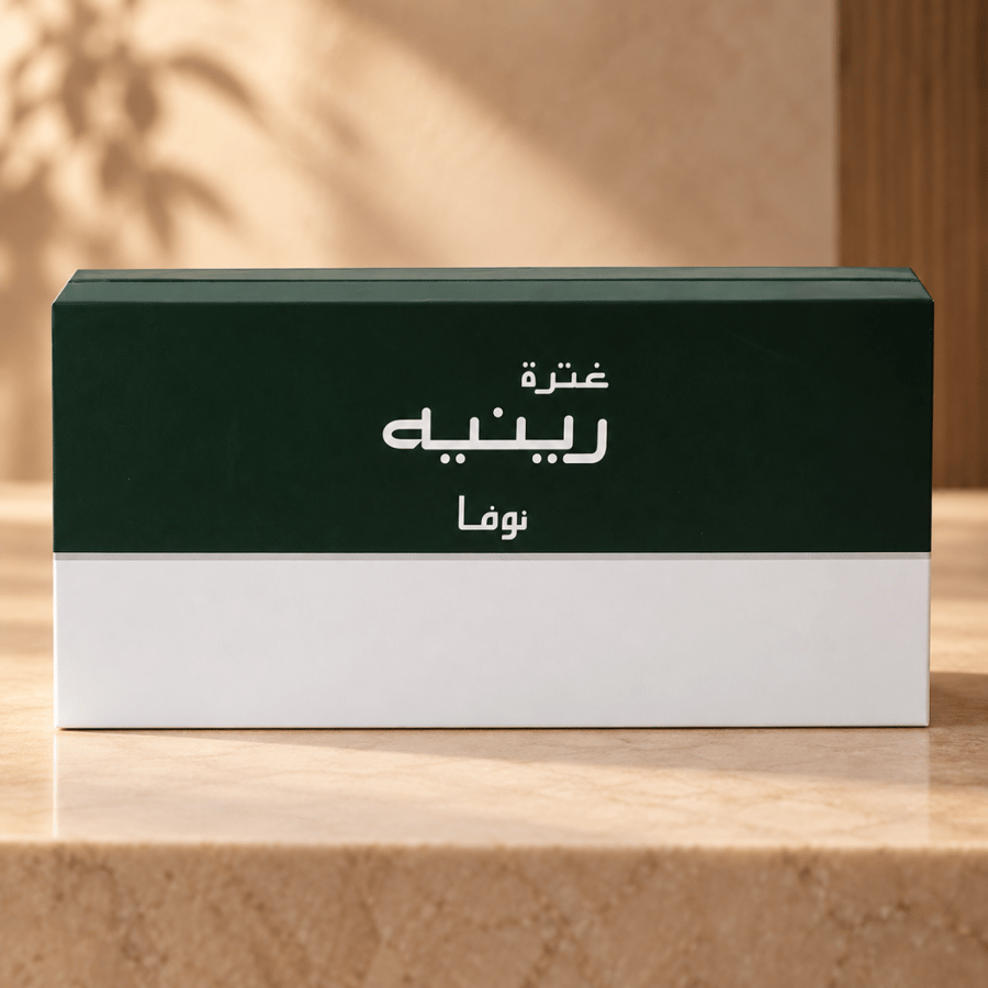 غترة رينيه رجالي أبيض سادة نوفا