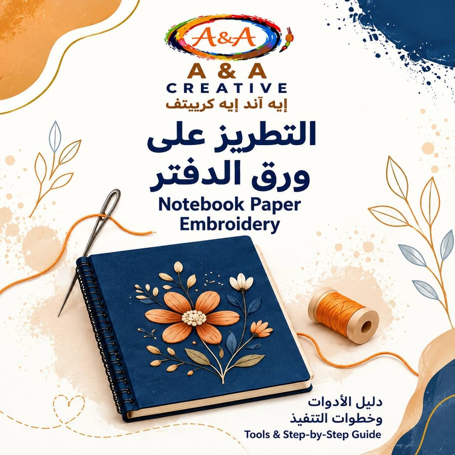 التطريز على ورق الدفتر