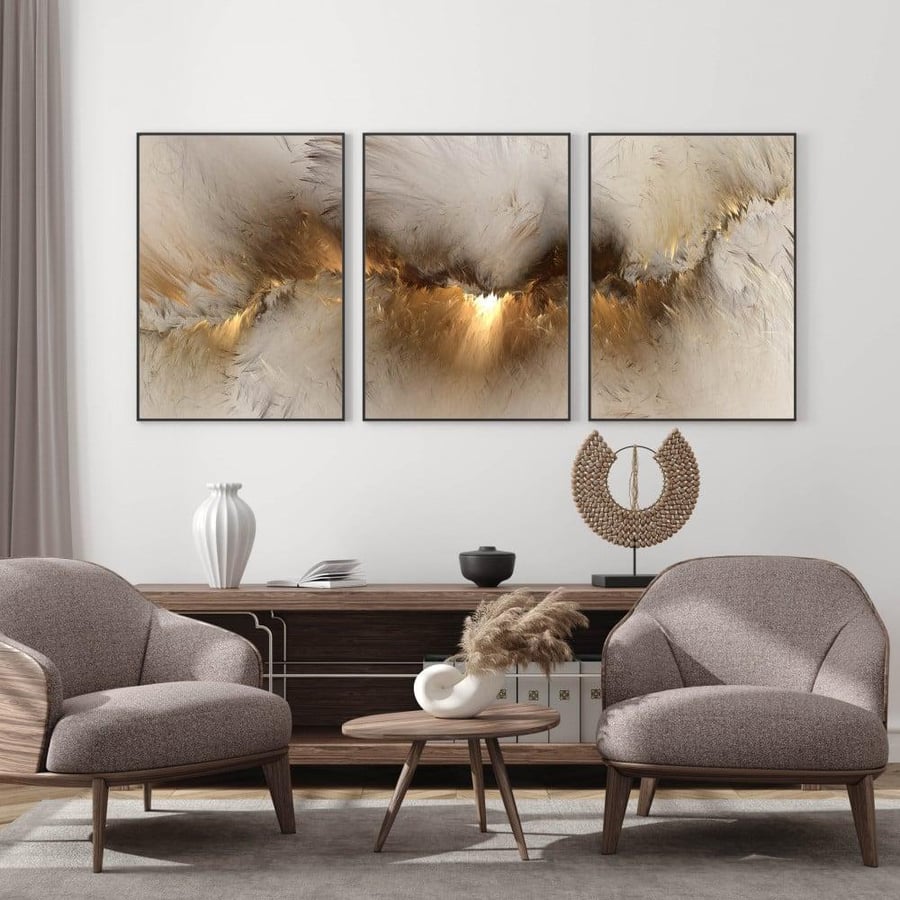 لوحة ثلاثية بمقاسات متعدده (Three-Piece Canvas Set with Multiple Sizes)