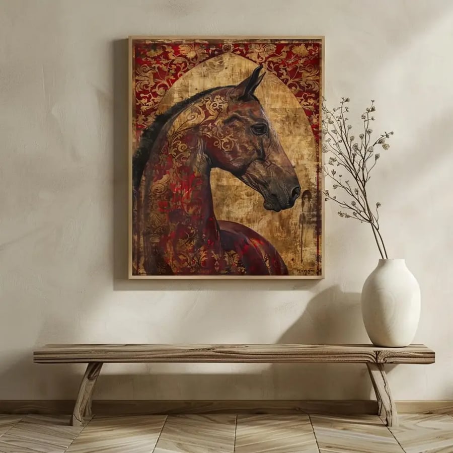 لوحة خيل