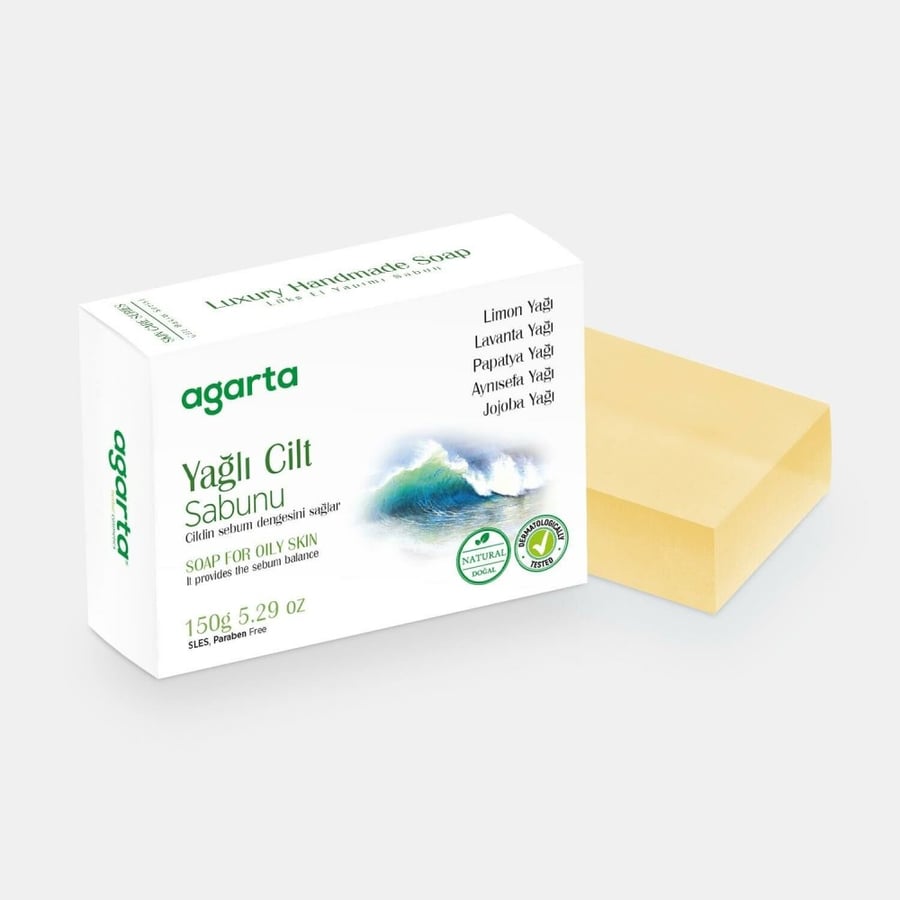 Natural skincare soap for oily skin from Aqarta 150 g