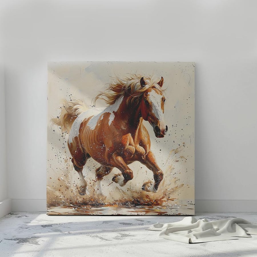 Horse painting with modern design