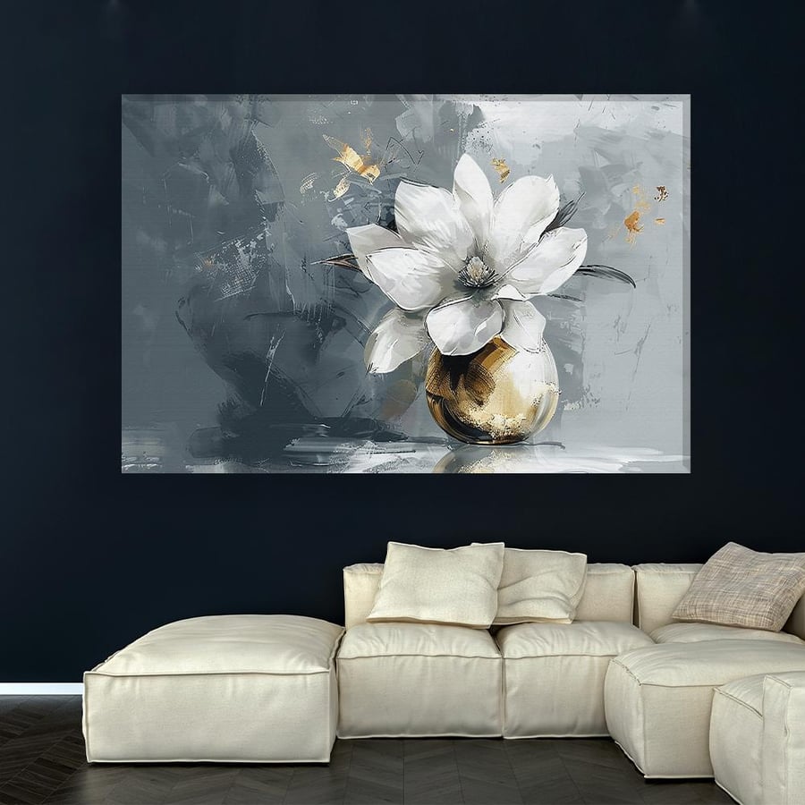 Flower plate with modern design