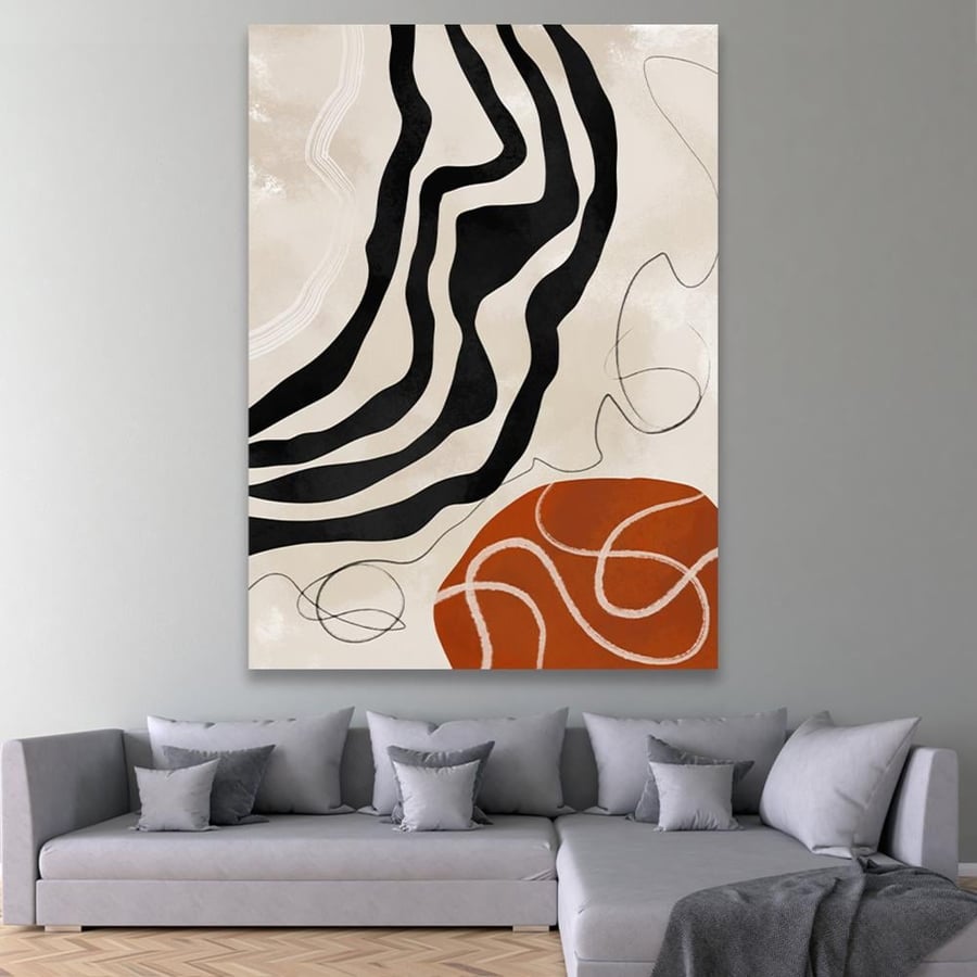 Modern abstract art wall panel