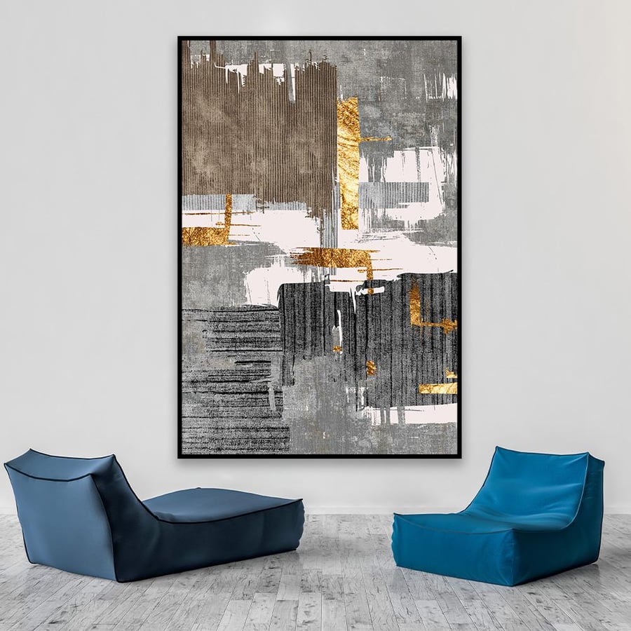 Modern abstract art wall panel
