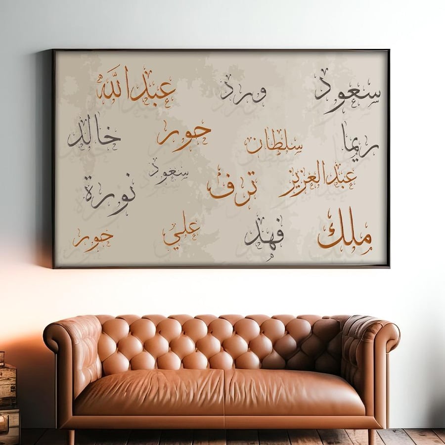 لوحة جدارية أسماء العائله