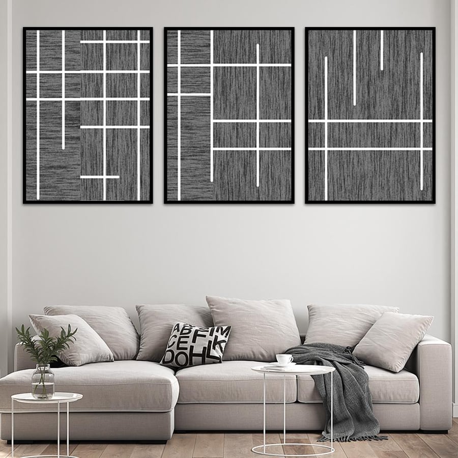 طقم من 3 لوحات بتصميم مودرن