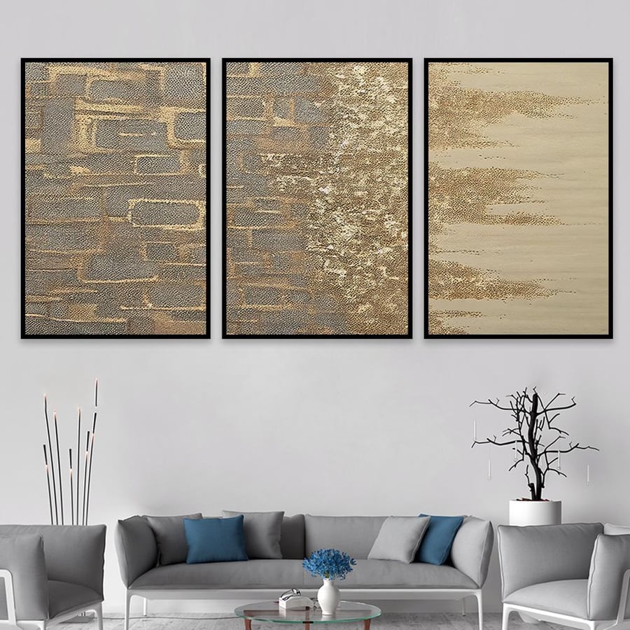 طقم من 3 لوحات بتصميم مودرن