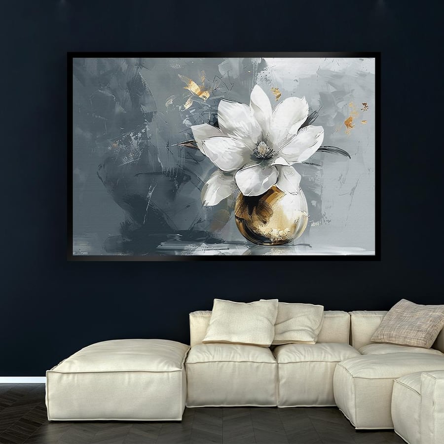 Flower plate with modern design