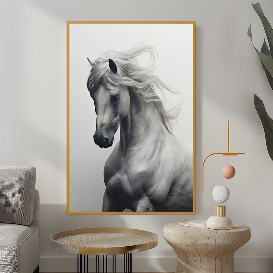 Horse painting with modern design