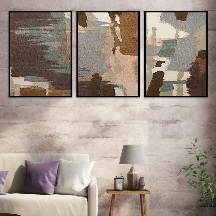 طقم من 3 لوحات بتصميم مودرن
