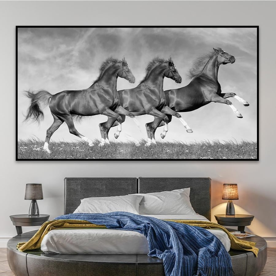 لوحة خيل بتصميم مودرن