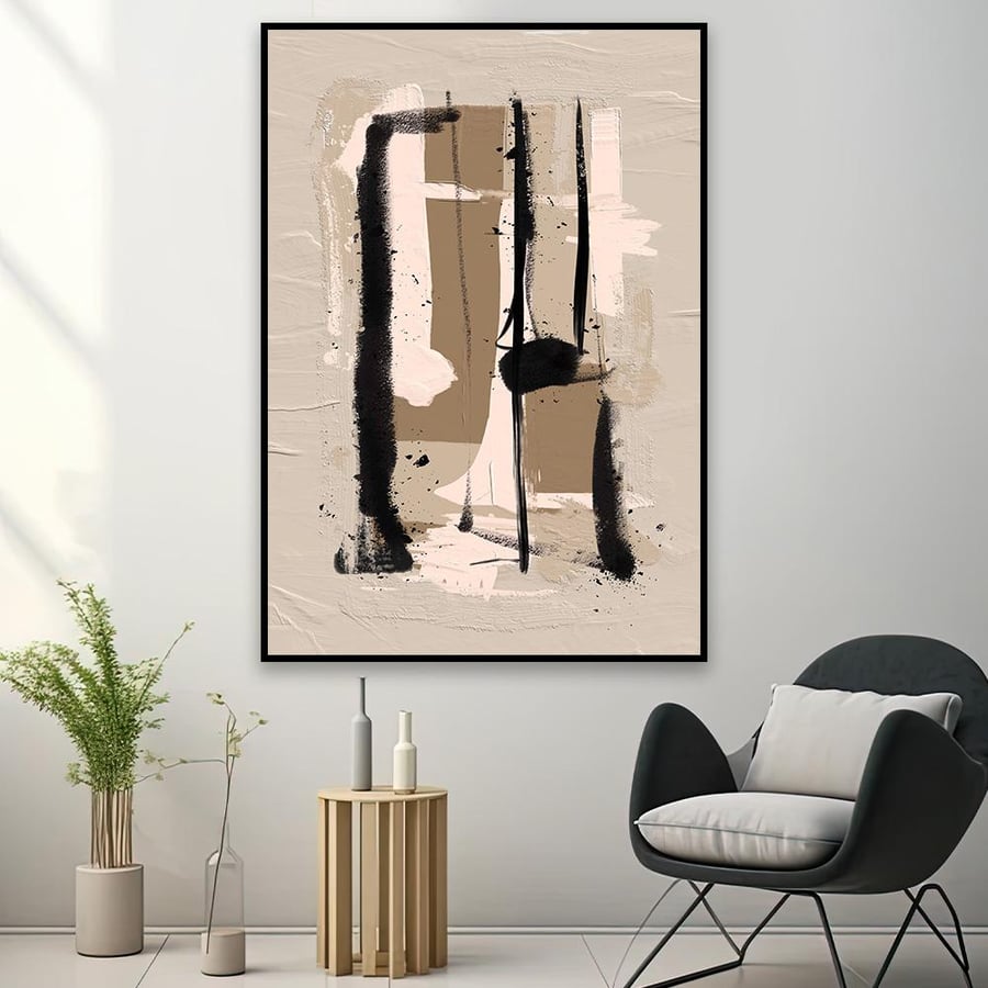 Modern abstract art wall panel