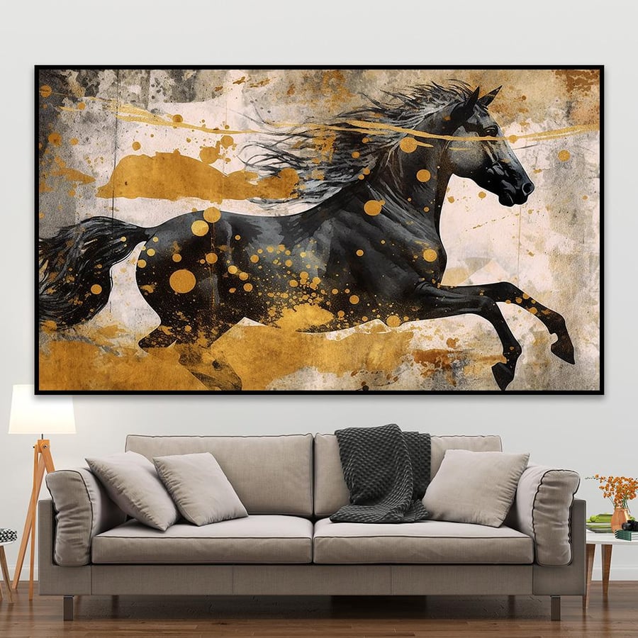 لوحة خيل بتصميم مودرن