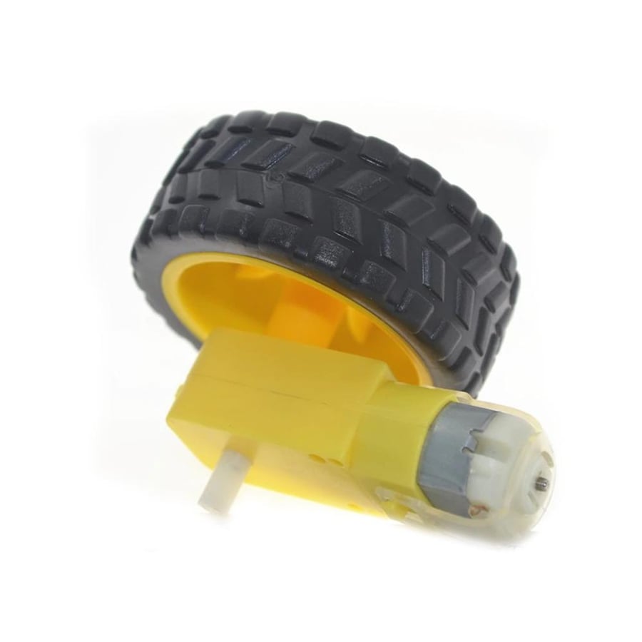 محرك DC + عجلة | DC motor + wheel