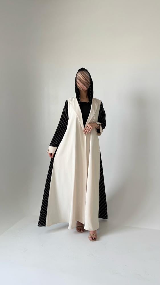 عباية لينن مع كريب بقصه رسميه