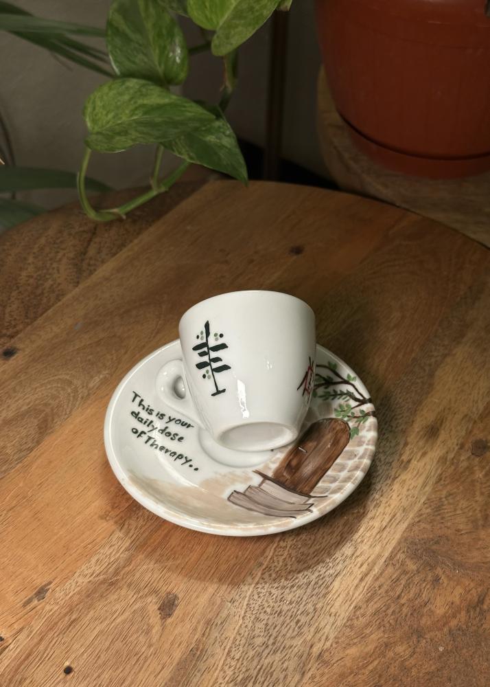 كوب إسبريسو مرسوم يدويًا - Therapy Roastery