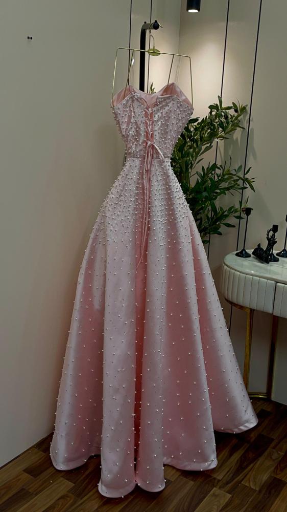 Lamis dress with beads and pearls