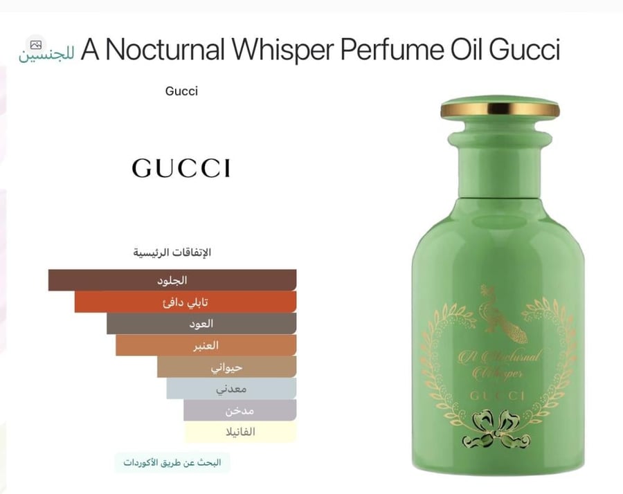 دهن نكتورنال ويسبر قوتشي A Nocturnal Whisper Perfume Oil Gucci