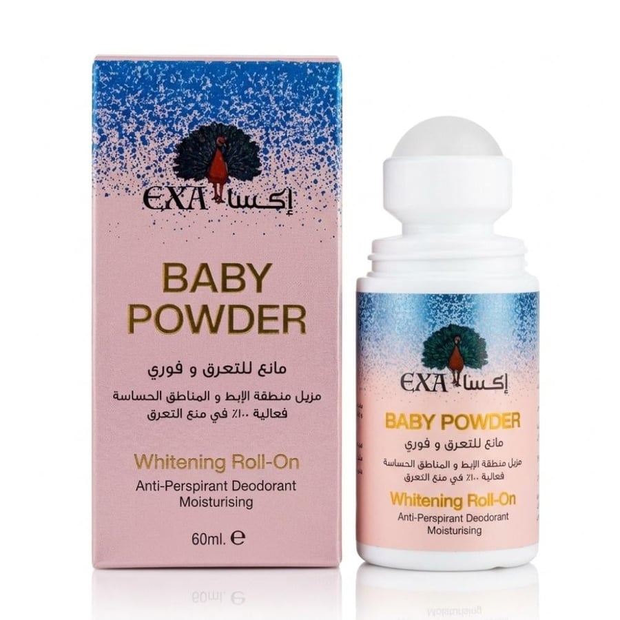 مزيل ومبيض إكسا بيبي باودر (EXA Baby Powder Whitening Roll-On)