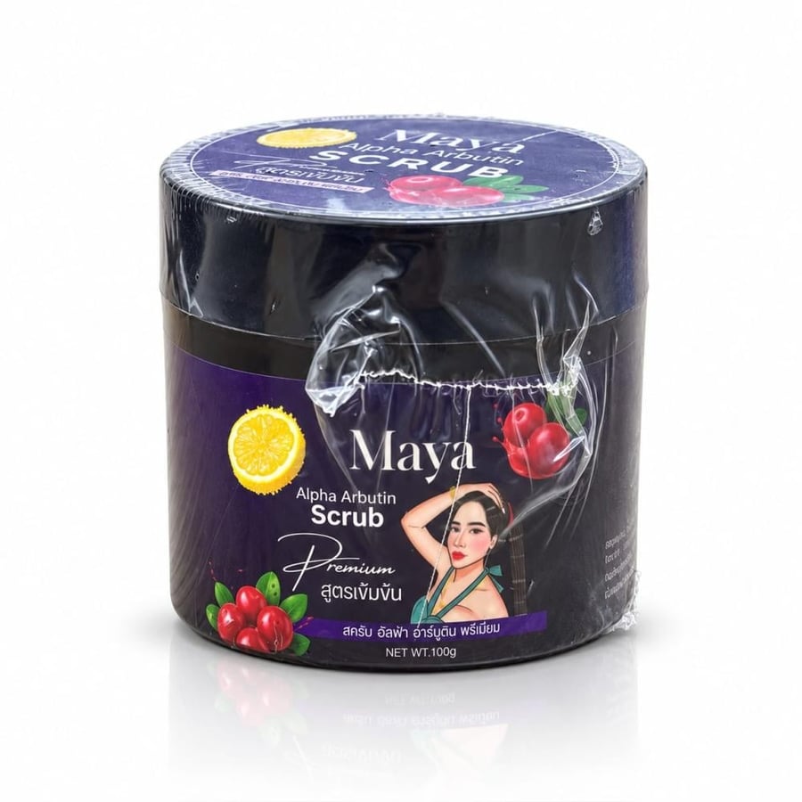 مقشر مايا بألفا أربوتين – Maya Alpha Arbutin Premium Scrub، 100 جم