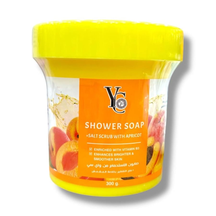 Shower soap and salt scrub with apricot extract from W Y C
