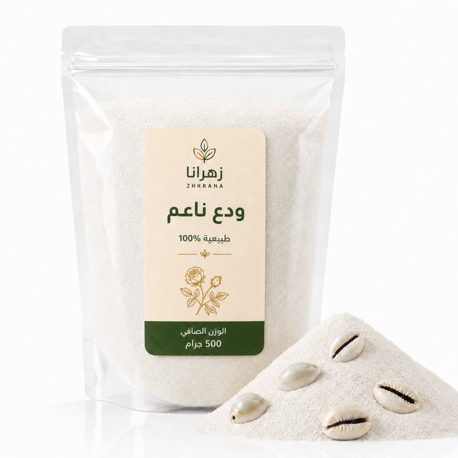 مسحوق الودع الناعم الطبيعي من زهرانا 500 جرام