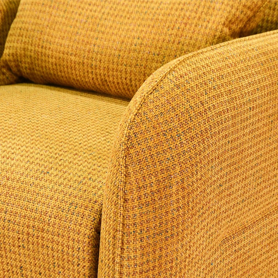 Luxurious reclining chair, rocking, rotating, fabric, modern, yellow