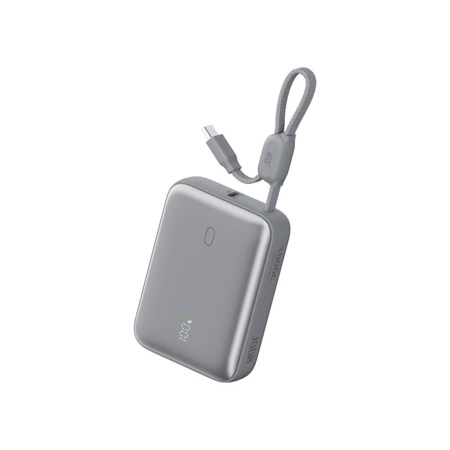 باور بنك جودا Halo 10 10000 مللي أمبير 22.5 واط بكيبل USB-C مدمج - رمادي
