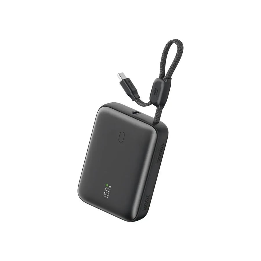 باور بنك جودا Halo 10 10000 مللي أمبير 22.5 واط بكيبل USB-C مدمج - أسود