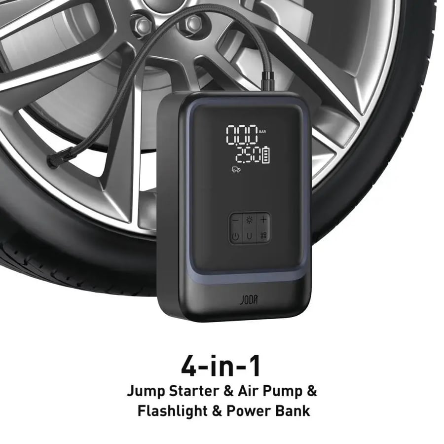 جهاز جودا AirVolt اشتراك بطارية ومنفاخ إطارات 160 PSI - 8000 مللي أمبير