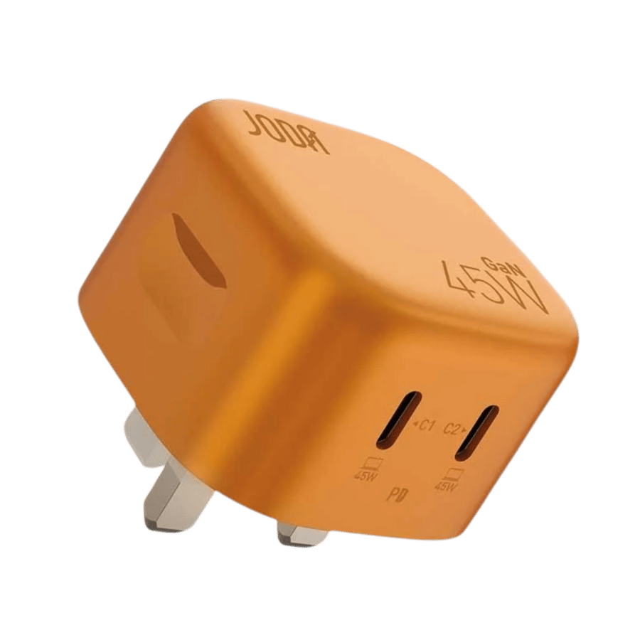 شاحن جداري جودا VoltPod 45 45 واط GaN بمنفذي USB-C - برتقالي
