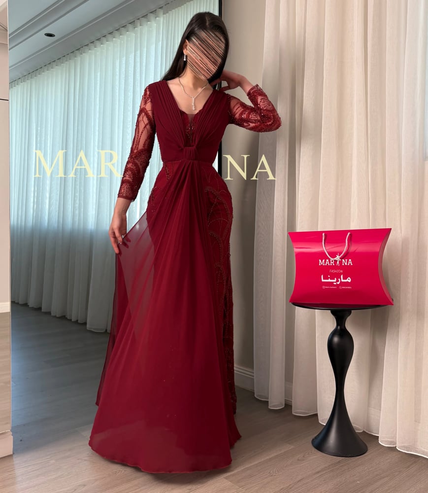 A dress for now (a burgundy evening dress with georgette details)