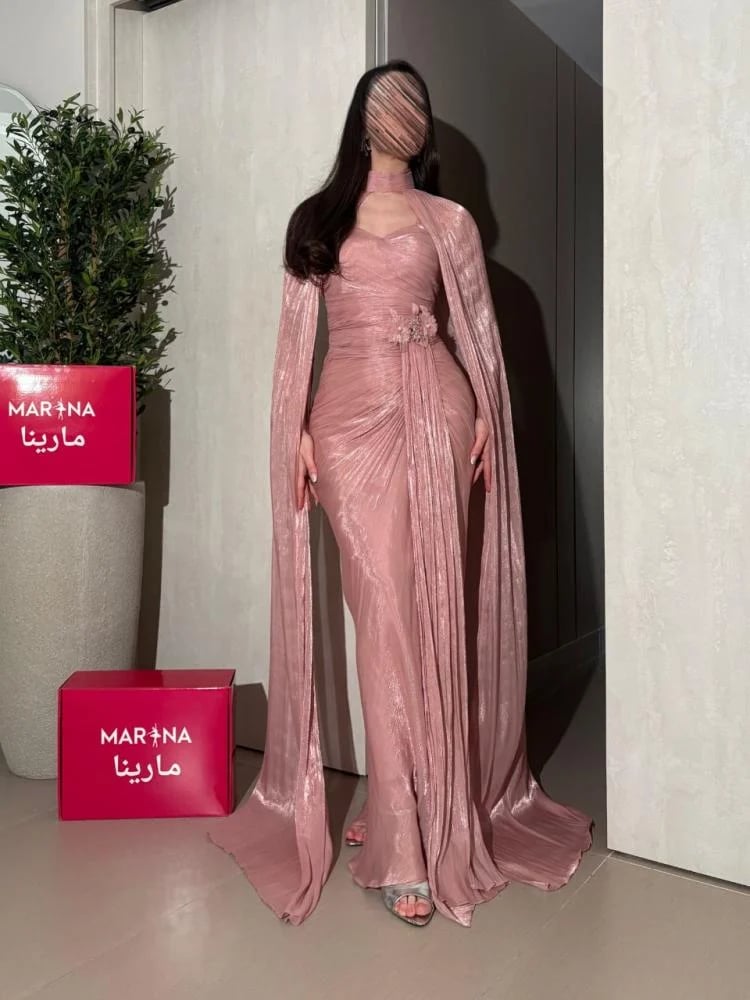 فستان فاني  (فستان لحمي  كرنكل قطعتين)