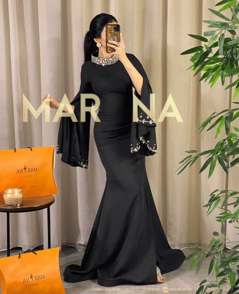 Shiar Dress (Barbie dress with embroidered neckline and sleeves)