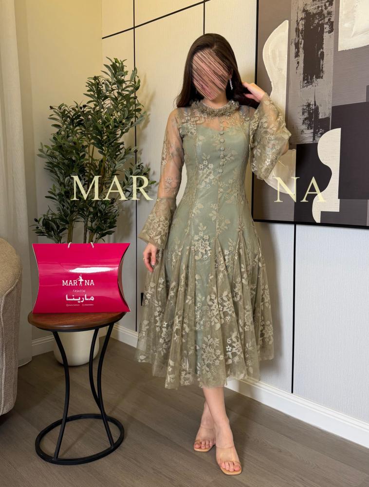 Florina dress (Tiffany French lace flared dress)