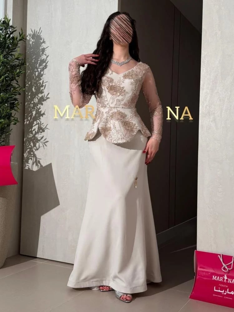 Rimas dress (beige dress with a bodice, evening and Barbie style)