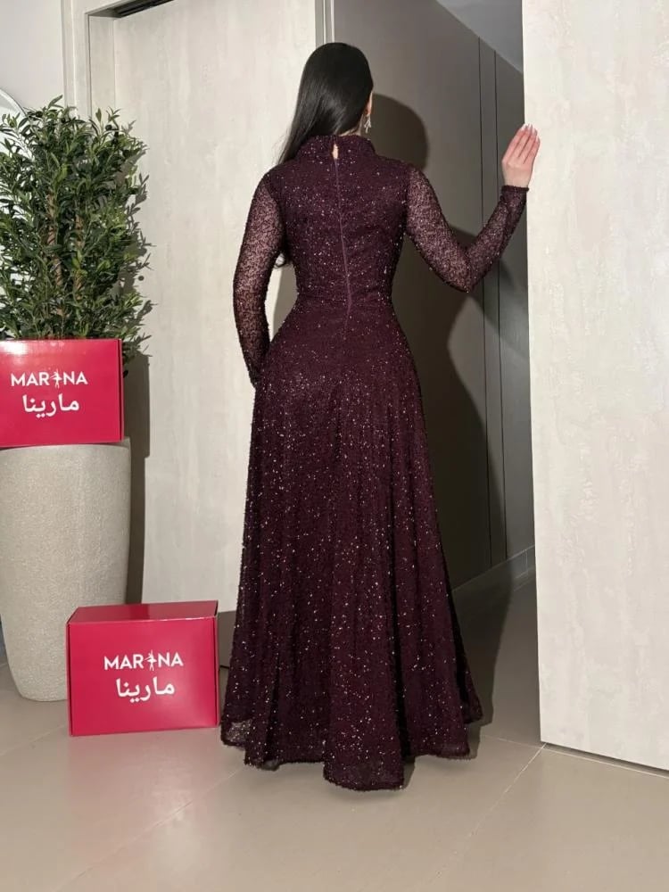 فستان سونا  (فستان ليلكي كلفه راقي كلوش  )