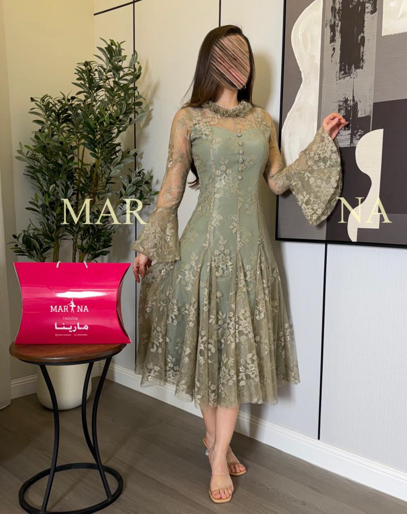 Florina dress (Tiffany French lace flared dress)