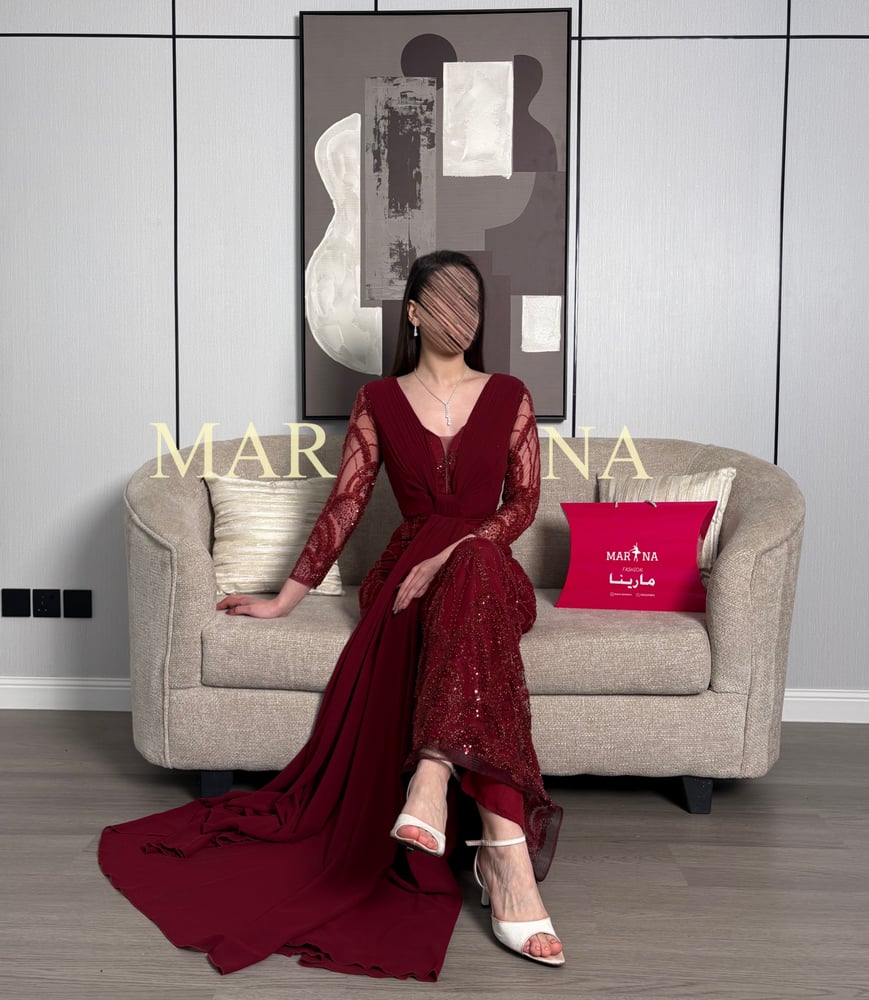 A dress for now (a burgundy evening dress with georgette details)