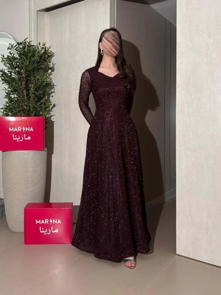 فستان سونا  (فستان ليلكي كلفه راقي كلوش  )