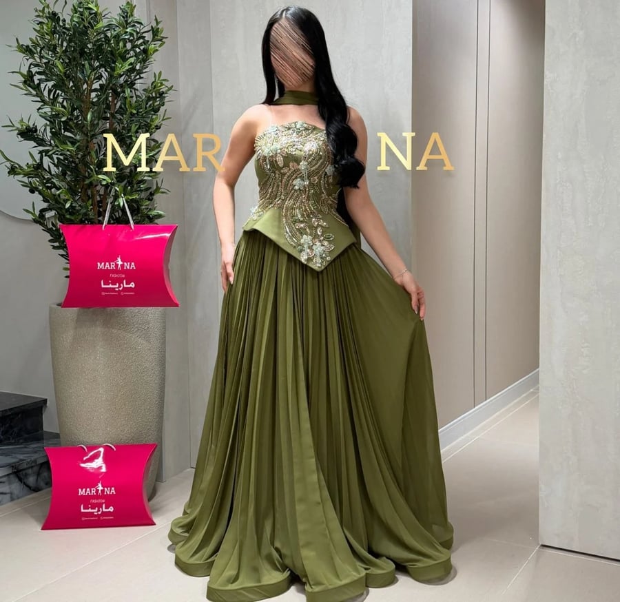 Joelle's dress (olive oil dress, embroidered bodice, evening dress, georgette dress, and georgette shawl)
